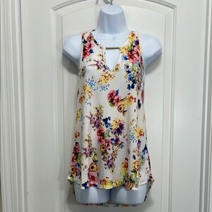 Annabelle White Cream Asymmetrical Tank Top